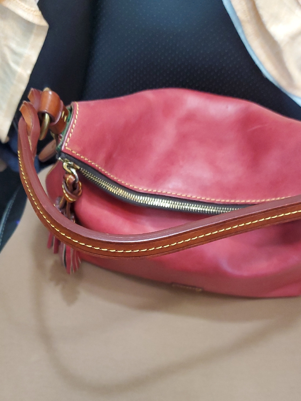 Dooney Raspberry Twist Strap Hobo - Picture 10 of 10